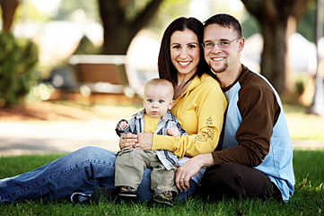 hombre,feliz,familia